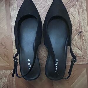 torrid Black Pointed Toe Slingback Heels
